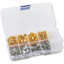 1420pcs Blank Metal Stud Earrings with Butterfly Clasps and Clear Rubber for DIY