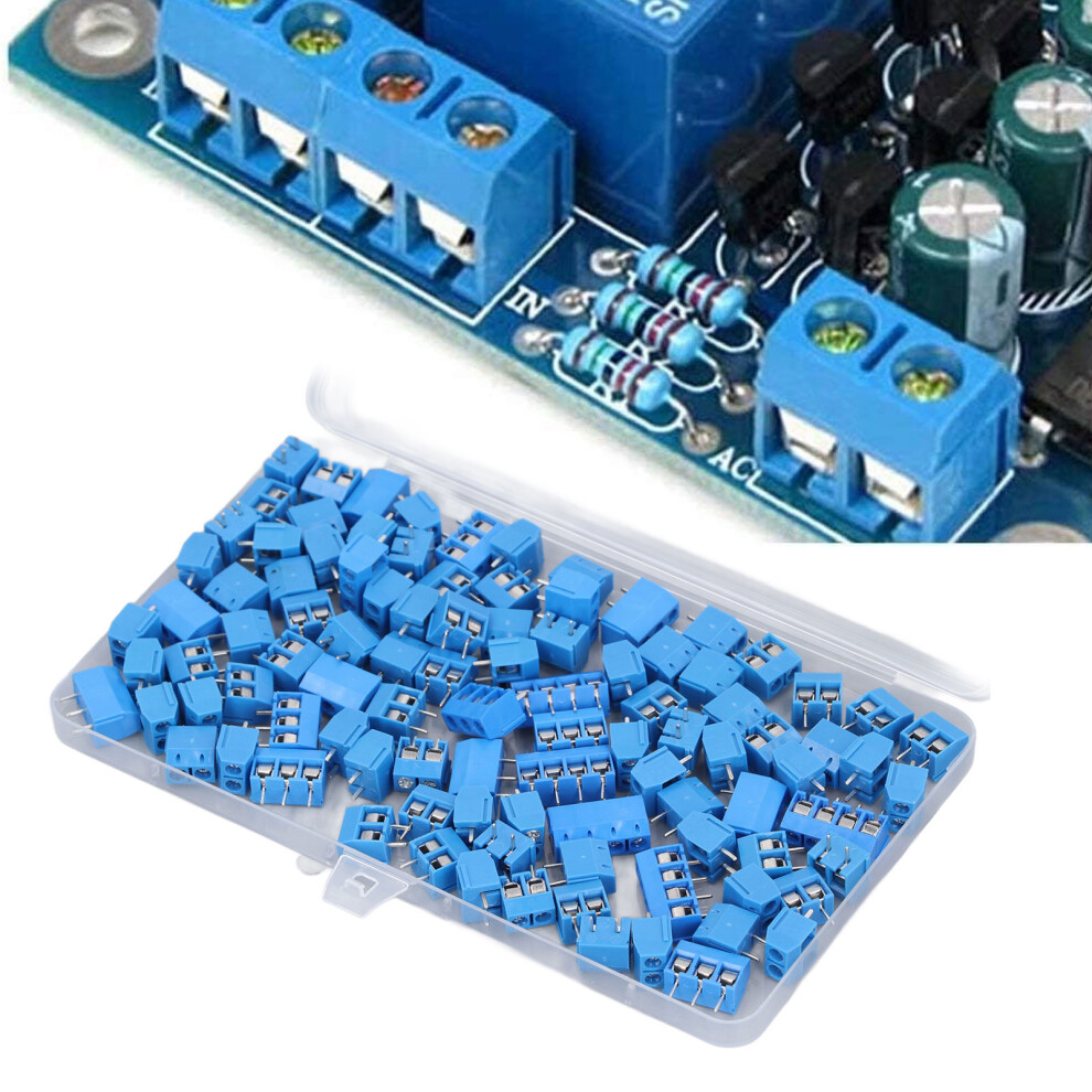 100Pcs Pcb Mount Screw Terminal Block Connector 5.08Mm 2P 3P 4P Pcb Terminal Block For 14Â22Awg Cable 300V 16A 4391314281541
