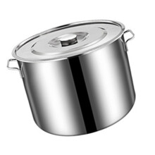 Stainless Steel Soup Bucket Versatile Large Capacity Soup Pot Stock Pot with Lid for Home Restaurant