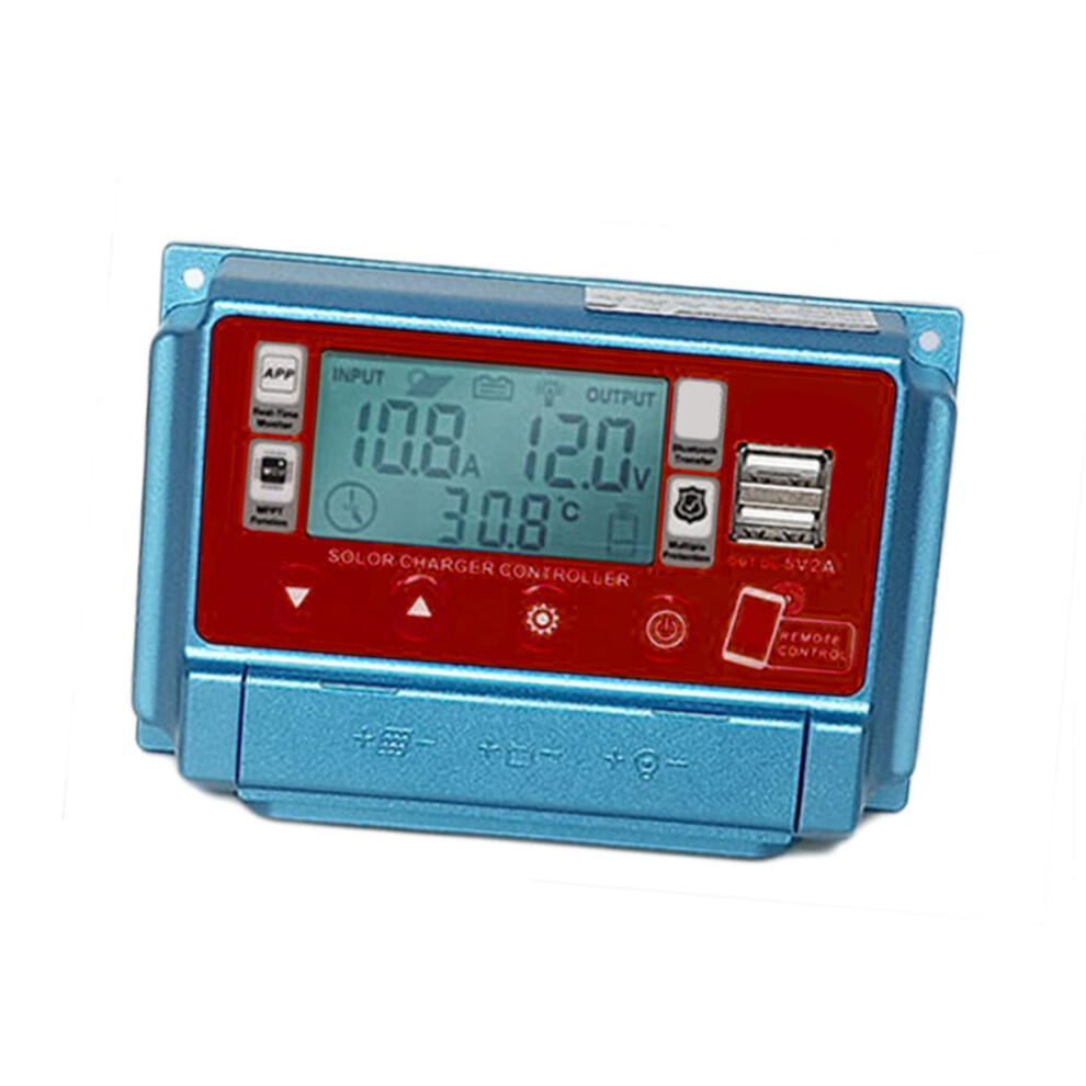 Wifi+Bt 30A Solar Charger Controller 12V/24V/36V/48V/60V Charging Mppt Controllers Lcd Display Dual Usb 5V Output Controller App Remote Con 9431314295584
