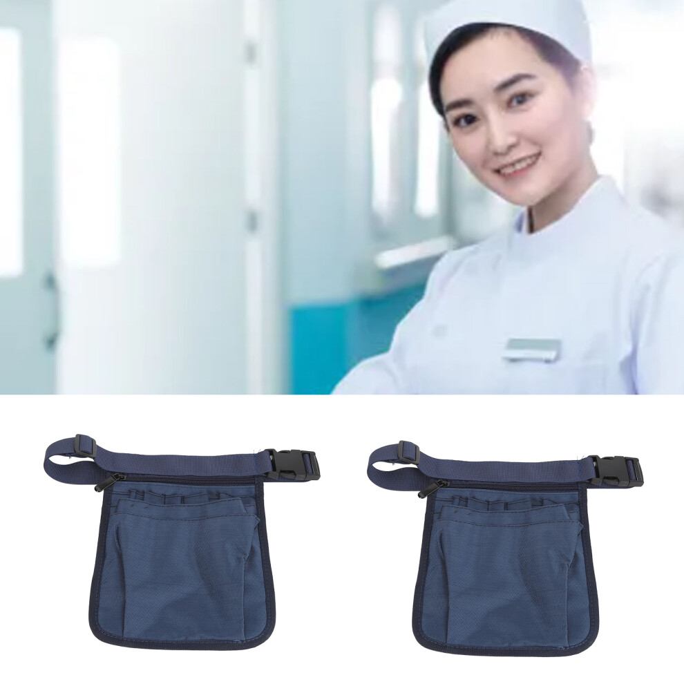 2Pcs Nurse Utility Organizer Oxford Fabric Tear Resistant Waterproof Adjustable Nurse Fanny Pack For Hospital Nursing Blue 3231314297573