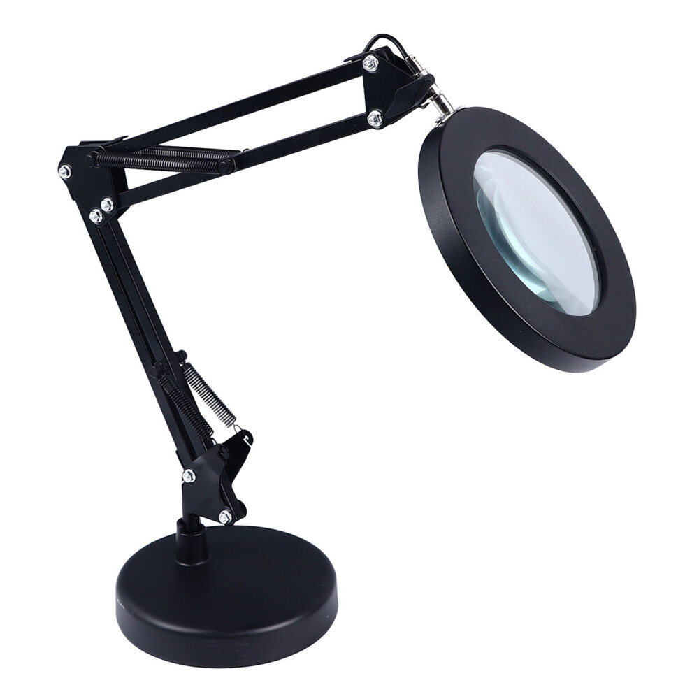 Light 2 In 1 Desktop Led Lamp Magnifier 10X Magnifying Glass 3 Colors Stepless Dimming Led With Clip And Stand