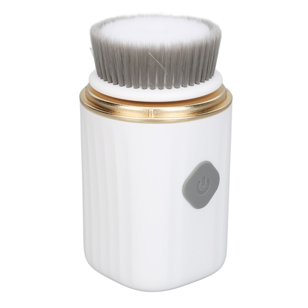 Electronic Face Scrubber Exfoliation IPX7 Waterproof Silicone Dual Head Cleaning Massaging Rechargeable Facial Cleansing Brush