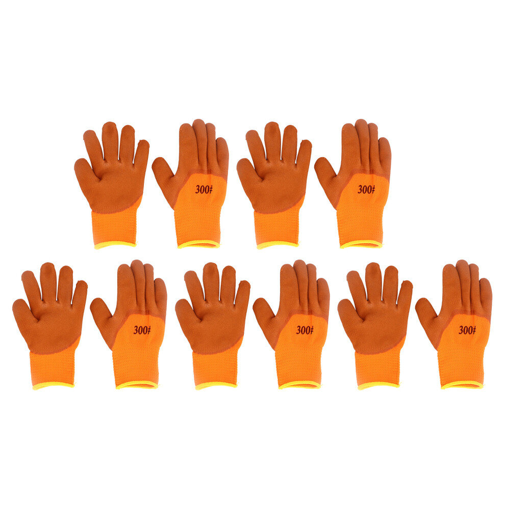 5 Pairs Winter Work Gloves Wear Resistance Nylon Warm Gloves Thickened Thermal Gloves For Cold Weather 3781314300471