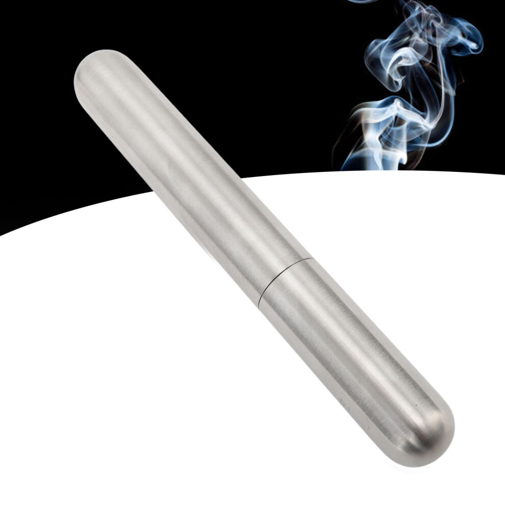 Black Cigar Case Tube With Cigar Cutter Stainless Steel Portable Humidity Single Cigar Travel Holder Accessories For Mens Gift