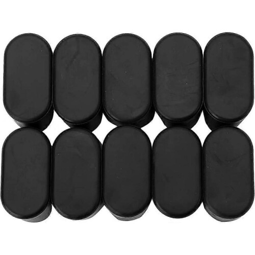 16 Pieces Chair Leg Caps - Oval Floor Protectors 2
