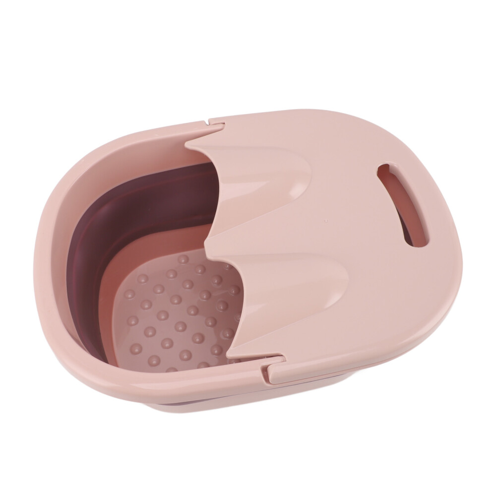 Red Foldable Foot Bath Basin With Massage Acupoint Pp Silicone Foot Soaking Bucket For Soaking Feet