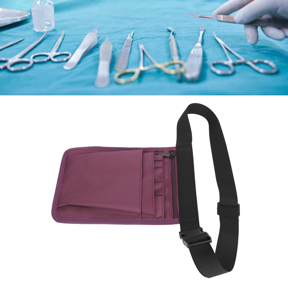 Purple Nurse Utility Waist Organizer Nylon Multi Functional Large Capacity Nurse Fanny Storage Pack For Medical Professionals
