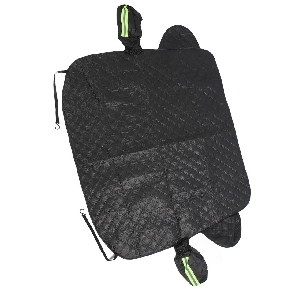 Car Windshield Ice Snow Cover Tear Resistant Dustproof Windshield Snow Protection Cover With Hooks For Car Black 7661314308362