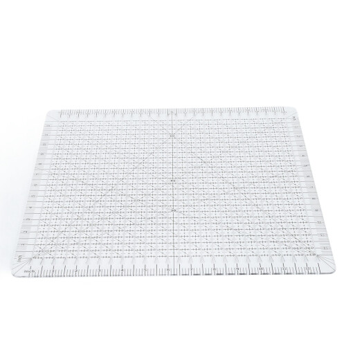 Patchwork Lineal 12 x 12 Zoll transparentes schwarzes Raster