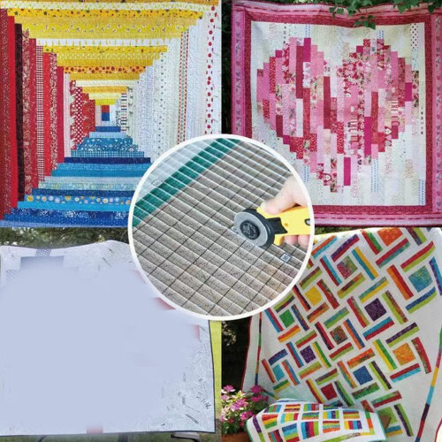 Patchwork Lineal 12 x 12 Zoll transparentes schwarzes Raster 2