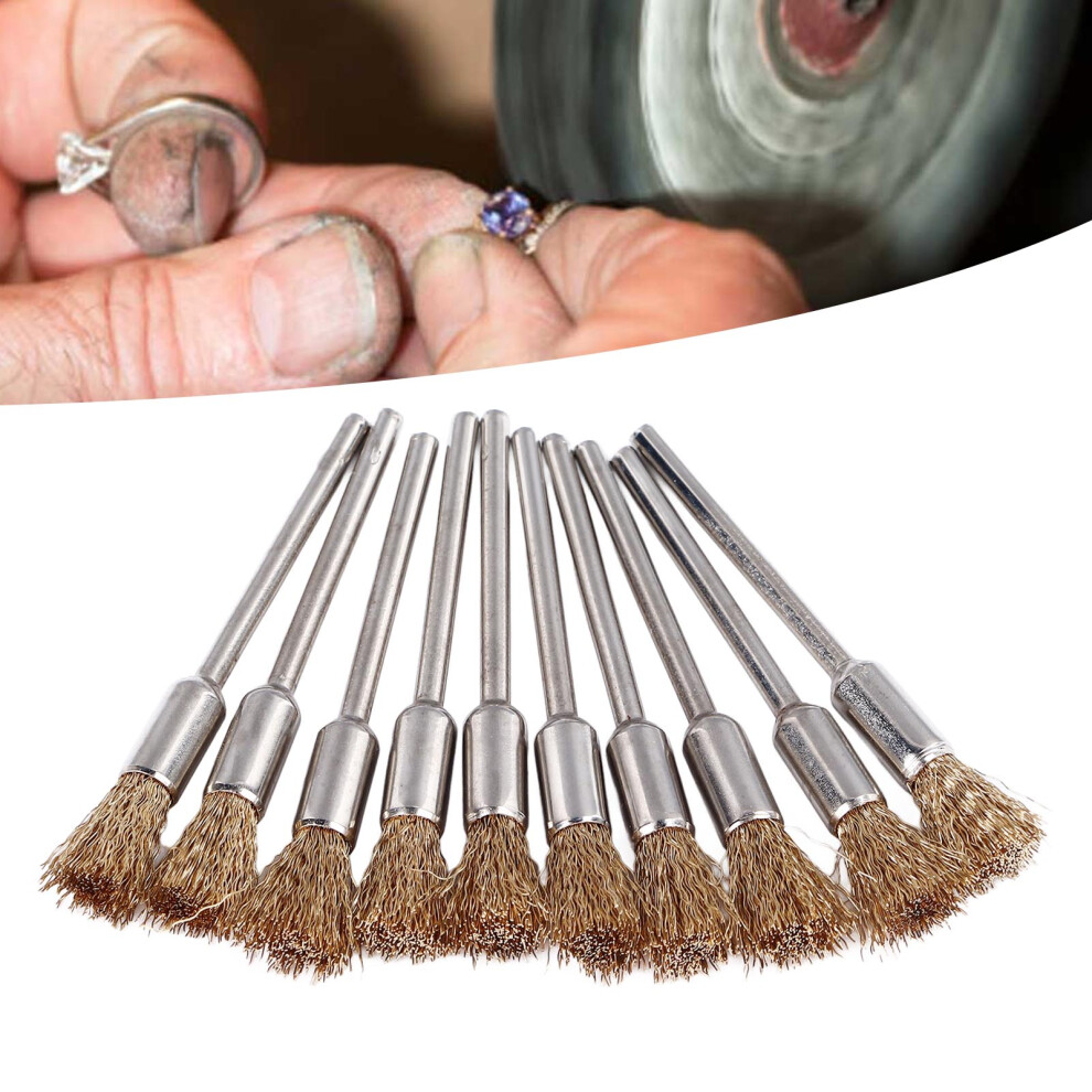 30Pcs Extended Wire Brush Pen Shape Steel Copper Wire Cleaning End Brush Rust Paint Removal Bits Polishing Rotary Tools 6911314314759