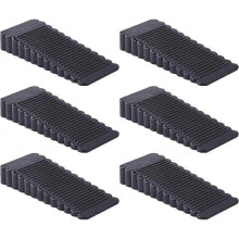 6 Pcs Door Stops, Non-Slip Rubber Door Stopper (Black)