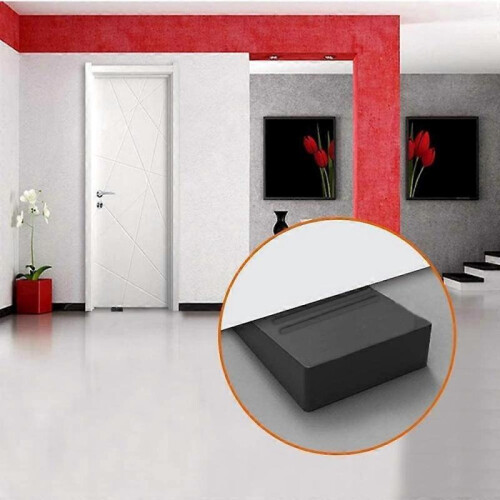 6 Pcs Door Stops, Non-Slip Rubber Door Stopper (Black) 2