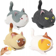 Anti Stress Cat Squeeze Ball Toys - Soft Cute Cat Squishy Squeezable Stress Relief