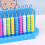 Arithmetic Computing Frame 12 Rows 5 Colors Plastic Mental Calculating Abacus Counting Frame for Home School Education 8
