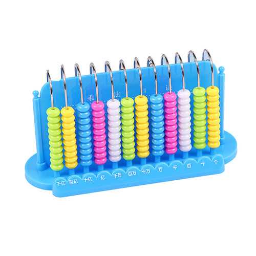 Arithmetic Computing Frame 12 Rows 5 Colors Plastic Mental Calculating Abacus Counting Frame for Home School Education 1
