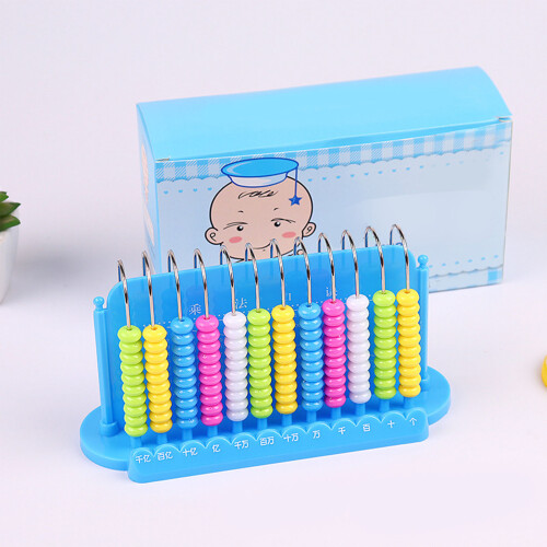Arithmetic Computing Frame 12 Rows 5 Colors Plastic Mental Calculating Abacus Counting Frame for Home School Education 2