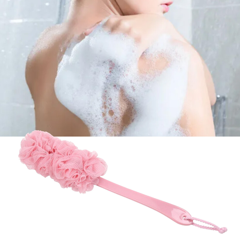 Long Handle Bath Sponge Exfoliating Convenient Adult Bath Back Scrubber Sponge Brush for Bathroom