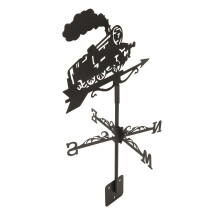 Garten-Wetterfahne aus Eisen 18,62 oz Schwarz Garten-Deko