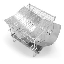 Folding Charcoal BBQ Grill Portable Stainless Steel Collapsible Camping Grill for Outdoor Traveling Holiday Park Garden Beach