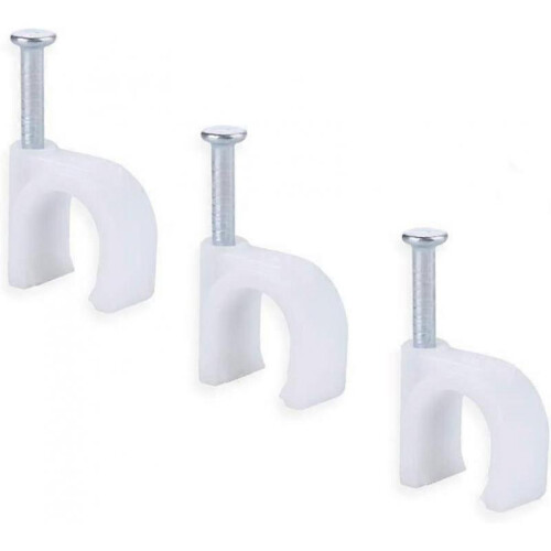 Round Ethernet Cable Wire Clips 100 Pieces - Electrical Cable Staples Cable Nail