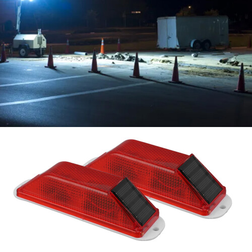 Solar Strobe Warnleuchte 15x4.2cm 200mAh Rot