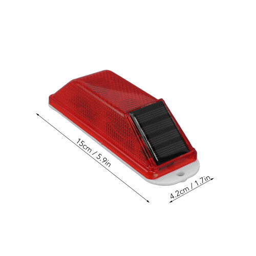Solar Strobe Warnleuchte 15x4.2cm 200mAh Rot 1