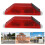 Solar Strobe Warnleuchte 15x4.2cm 200mAh Rot 16