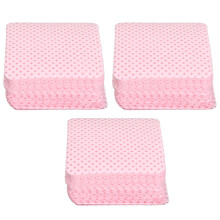 300 Stück fusselfreie Nagelwipes, hellrosa Pads