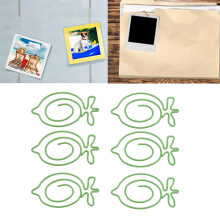 100 Stück süße Büroklammern grünes Zitronen-Design