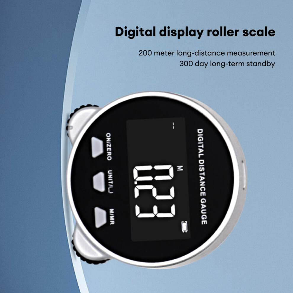 Rto05106 Lcd Display Range Finder Digital Display Roller Ruler 199.999M Semiconductor Microprocessor Electronic Digital Distance Gauge Elec 6921314331212