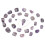 25 Stück Amethyst-Runensteine mit Pendel, Chakra 6