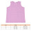 Postoperatives Tanktop aus Baumwolle helles Lila XL 2