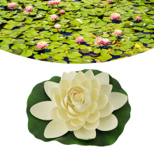 Schaumstoff-Lotusblüten-Pads - Weiß 27 cm / 10,6 Zoll