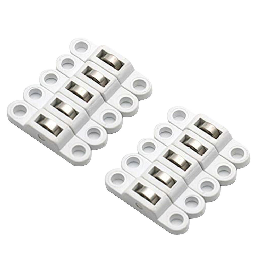 (As Show, One Size) 10Pcs/Set Sliding Door Wheel Rollers Heavy Mute Plastic Window Sliding Door Bearing Rollers Furniture Hardware 8052607469492
