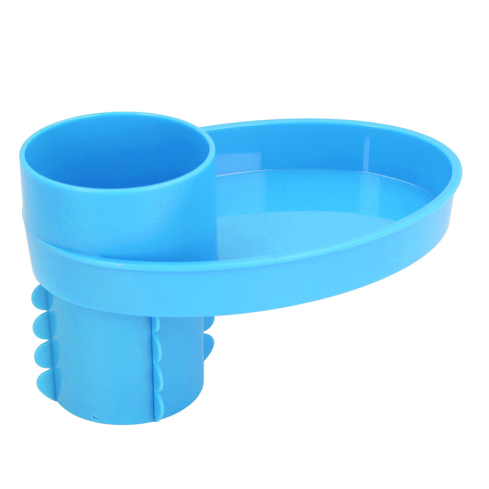 Car Seat Snack Tray Portable Multifunctional Travel Rotating Cup Holder Plate For Toys Water Glasses Accessories Blue 5051314345412