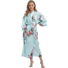 Women's Premium Long Kimono Peacock Robe Bridesmaid Bridal Wedding Party Dressing Gown Heilwiy Gift