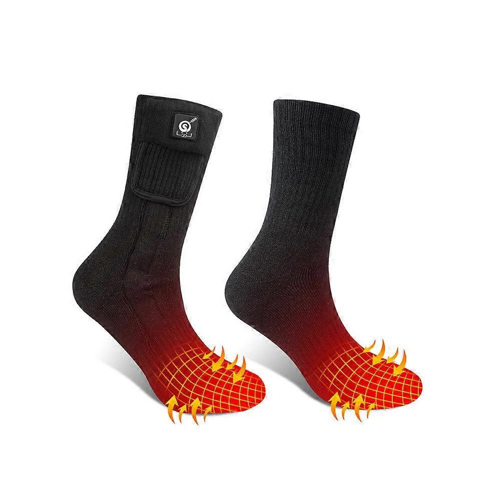 (As show, One size) Heated Socks, Electric Socks for Men Women, 7.4V 2200mAh Rechargeable Battery Socks, Thermal Foot Warmers for Motorcycle Cycling B