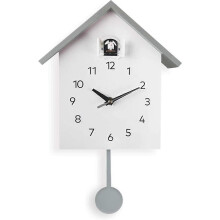 (As show, One size) Cuckoo clock A/Pendulum Qq, 20 x 9 x h25 cm Nordic style pendant clockWhite
