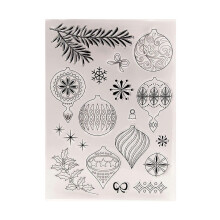 (As show, One size) Christmas Silicone Clear Seal Stamp DIY Scrapbooking Embossing Photo Album Decorative Paper Card Craft Home Decoration