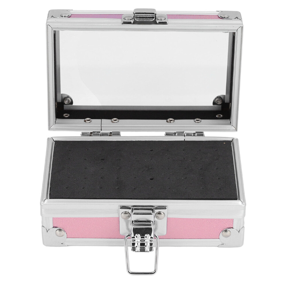 Nail Drill Bits Holder Dustproof Drop Resistant Multi Hole Nail Drill Bits Stand Displayer Organizer Container Dazzling Pink 8411314346715