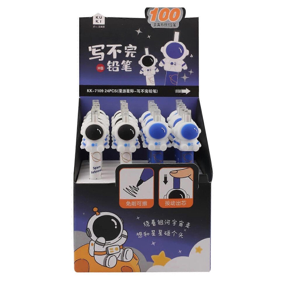 (7284 Sakura Cat, One Size) 24Pcs Cartoon Everlasting Pen Retractable Everlasting Pen Refillable Inkless Pen Sketch Pencil No Sharpening For Drawing 8052607461878