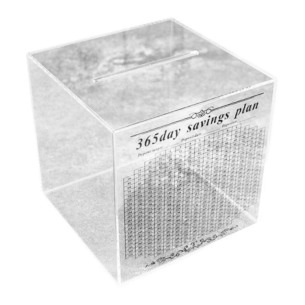 (As Show, One Size) Financial Planning Coin Banks With Countdown Function For Encouraging Saving Discipline Clear Money Organizers Jar 8052607467139