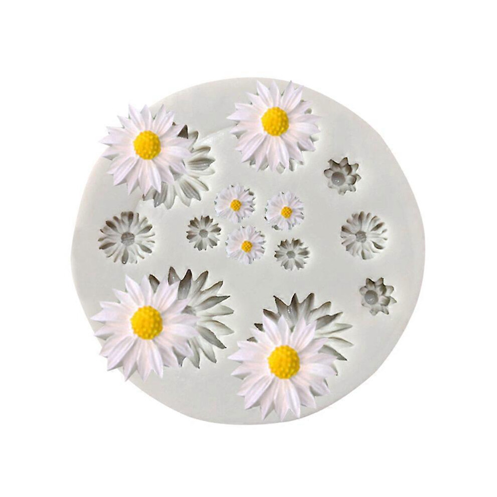 (As show, One size) daisy silicone flower mould daisy cake mould fondant chocolate mould aromatherapy plaster mould