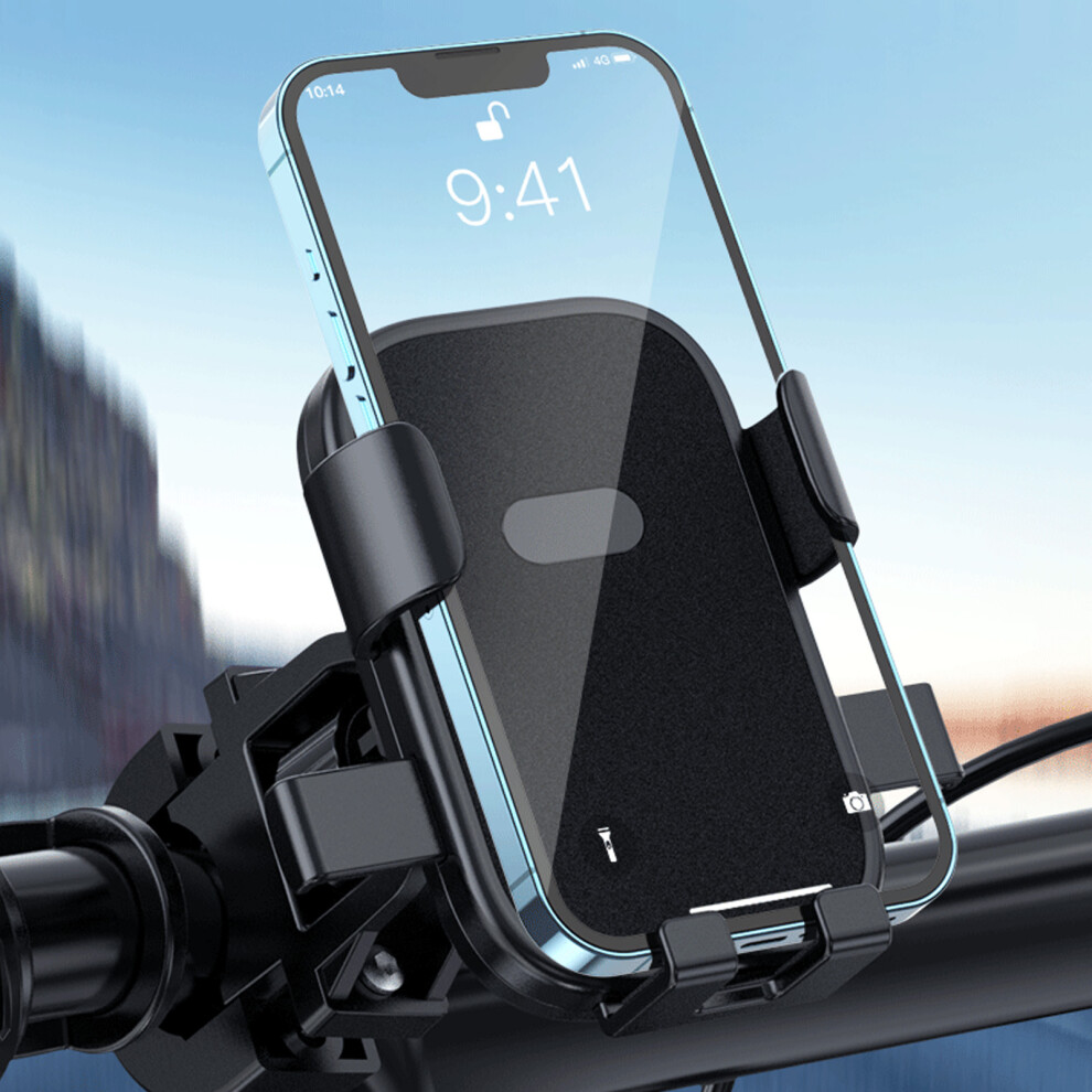 Cycling Phone Holder Stable Clamping Plastic Mobile Phone Mount For Electric Bike Car Motorcycle Handlebar 7901314348358