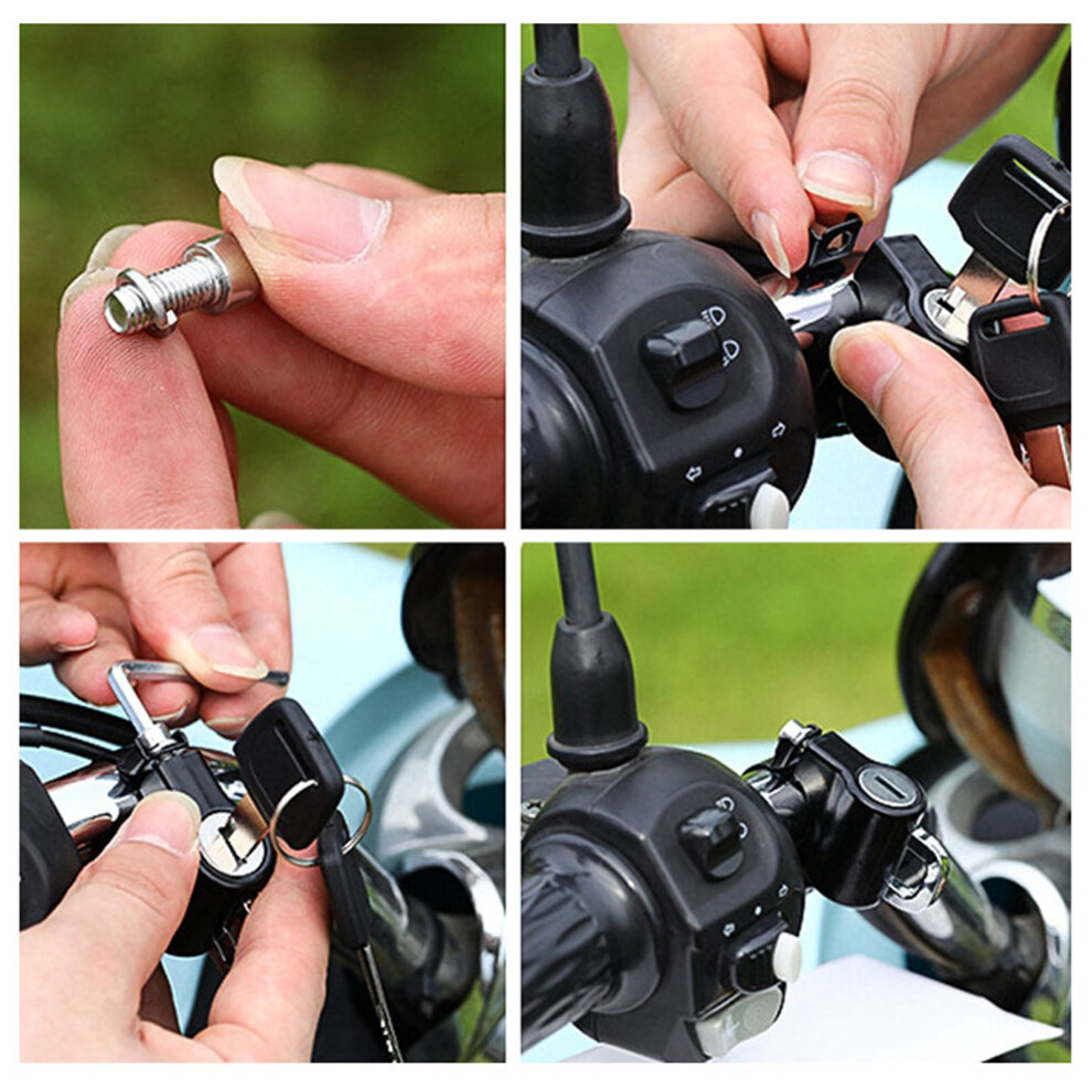Helmet Lock Anti Theft Handlebar Mount Helmet Safety Lock With 2 Keys For Electric Motorcycles Scooter 4601314348992