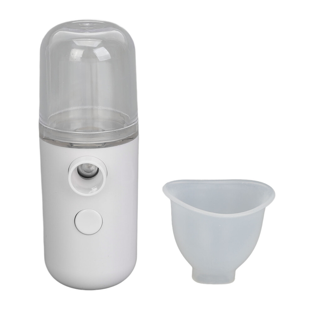 White Nano Facial Eye Hydrating Mist Spray Relieve Fatigue Reduce Dryness 30Ml Capacity Eye Steam Mister With Eye Cover