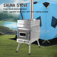 Sauna Stove Wood-Burning Sauna Stove For Picnic Camping Tent Folding Portable with Window