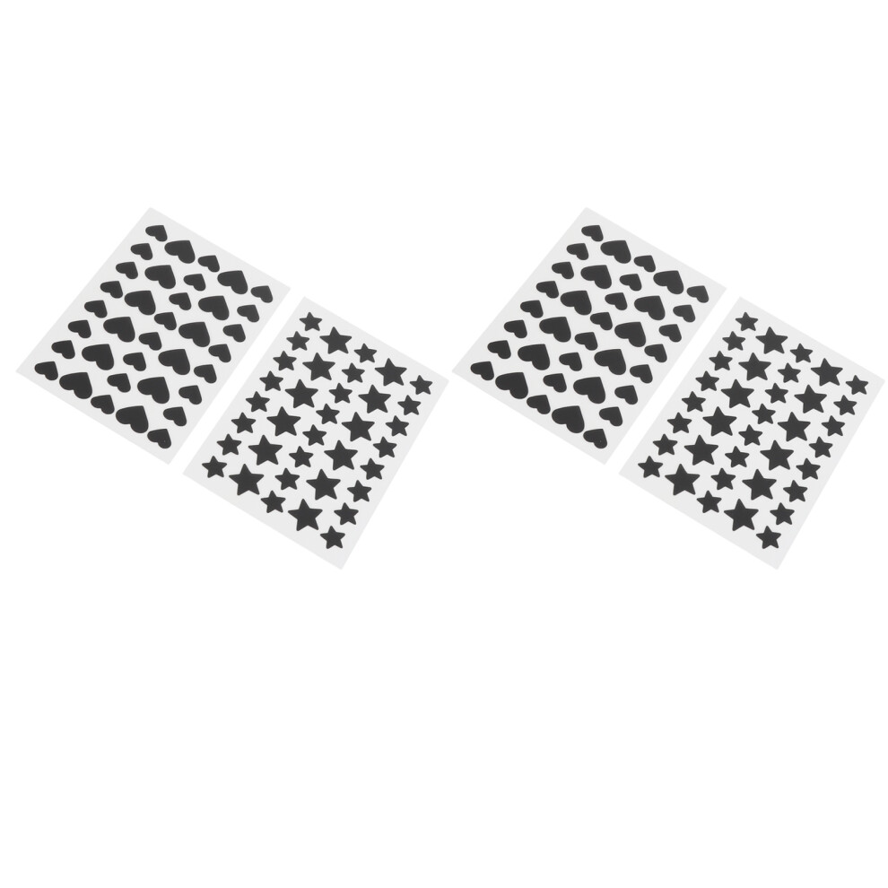 Black 144 Patches Hydrocolloid Pimple Cover Patch Star Heart Shaped Breathable Waterproof Spots Cover Patch